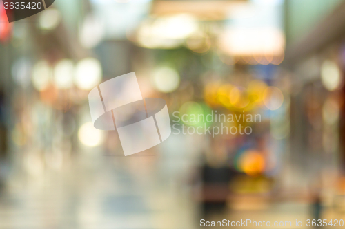 Image of blurred background of shopping center