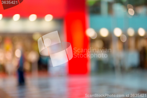 Image of blurred background of shopping center