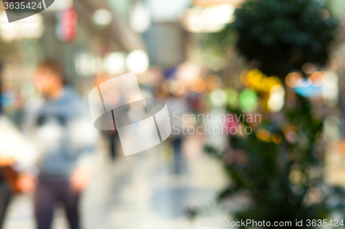 Image of blurred background of shopping center