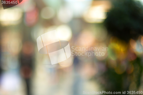 Image of blurred background of shopping center