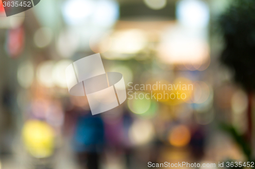 Image of blurred background of shopping center