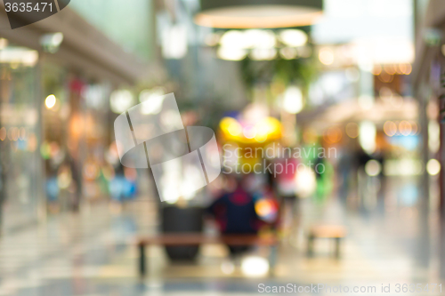 Image of blurred background of shopping center