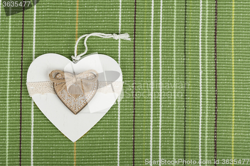 Image of valentine\'s wooden hearts