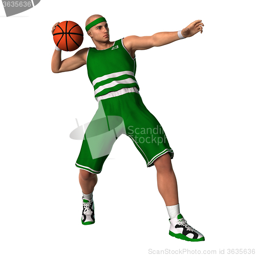 Image of Basketball Player with Ball