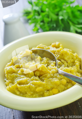 Image of mashed mung beans