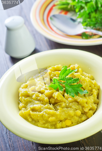 Image of mashed mung beans