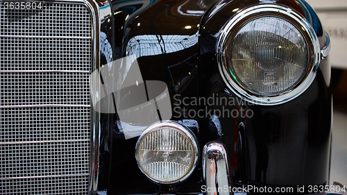 Image of Detail of classic car. 