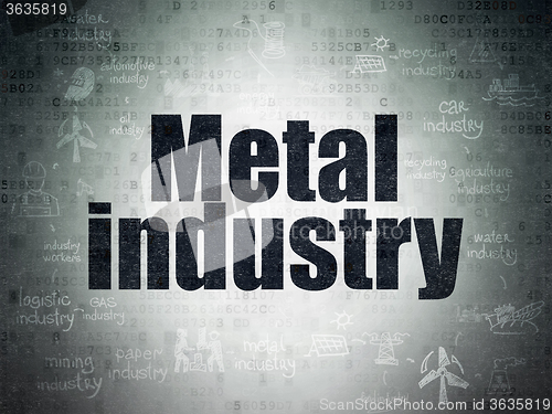 Image of Manufacuring concept: Metal Industry on Digital Paper background