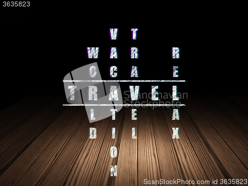Image of Travel concept: Travel in Crossword Puzzle