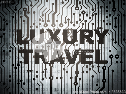 Image of Tourism concept: circuit board with Luxury Travel