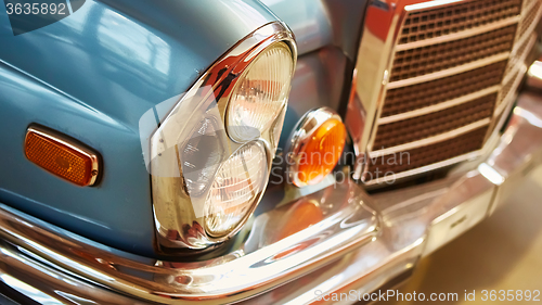 Image of Detail of classic car. 