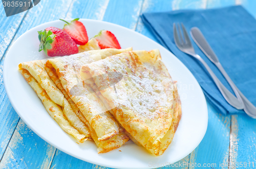 Image of pancakes with strawberry