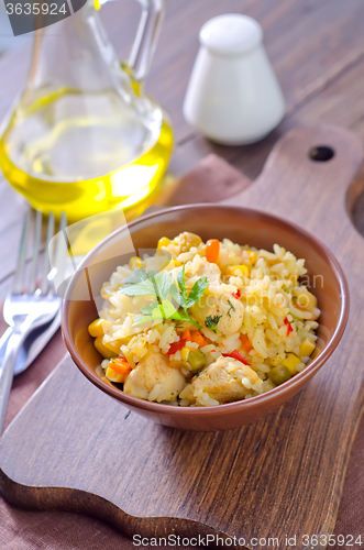 Image of rice with meat