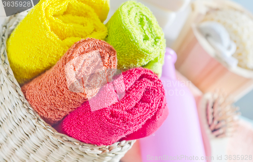 Image of color towels