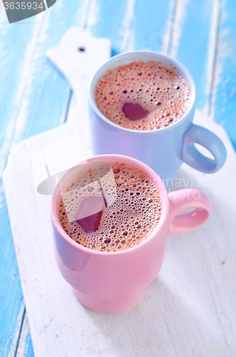 Image of cocoa drink with chocolate