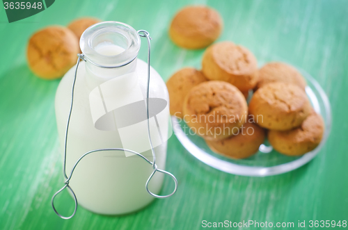 Image of milk with cookies