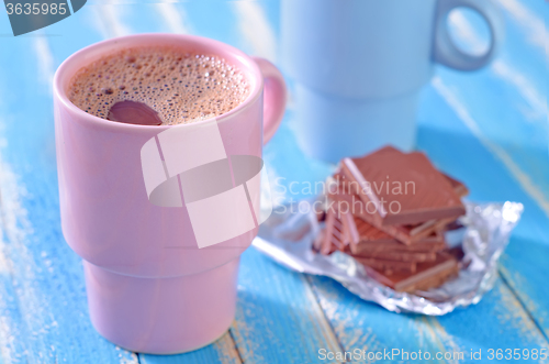 Image of cocoa drink with chocolate