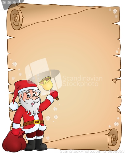 Image of Santa Claus with bell theme parchment 3