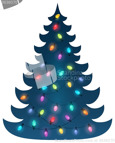 Image of Christmas tree silhouette topic 6