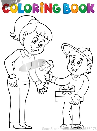 Image of Coloring book Mothers Day theme 2