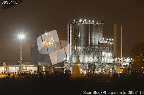 Image of Refinery at Night