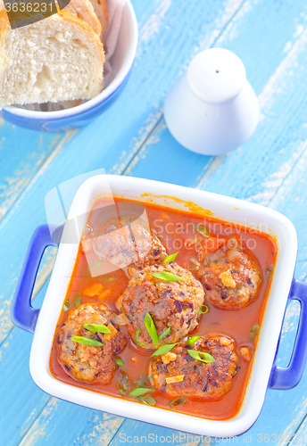 Image of meat balls with sauce