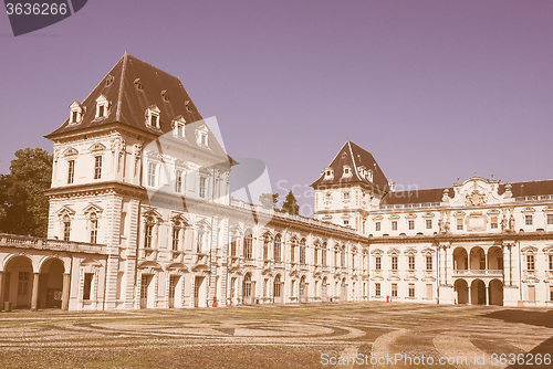 Image of Retro looking Castello del Valentino in Turin