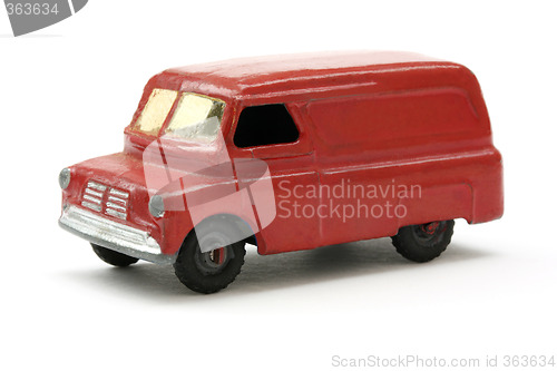 Image of Fifties and Sixties toy retro red Van