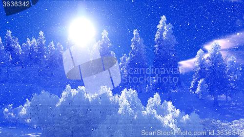 Image of Christmac forest in mountains