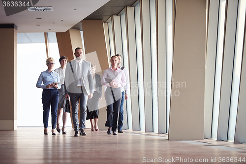 Image of business people group walking