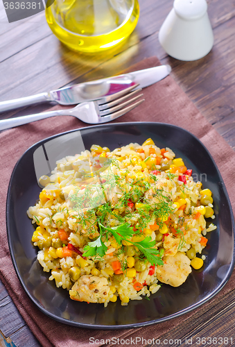 Image of rice with meat