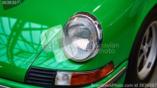 Image of Detail of classic car. 