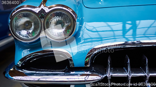 Image of Detail of classic car. 