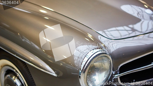 Image of Detail of classic car. 