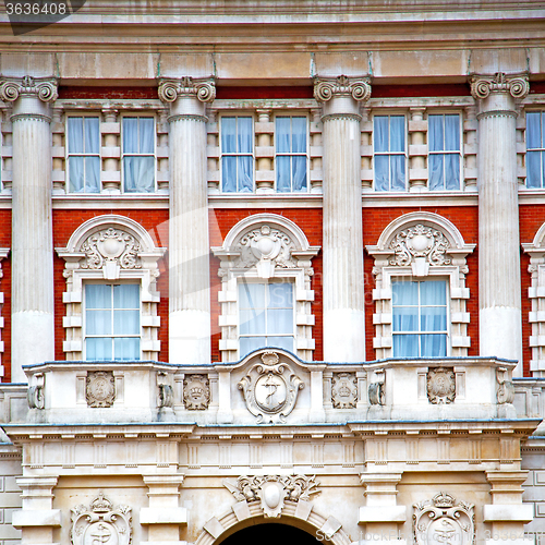 Image of old construction in england europe london wall antique and light