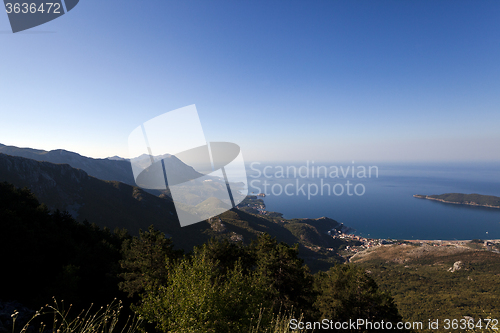 Image of sea bay . Montenegro