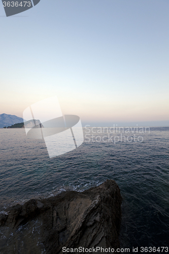 Image of sea bay . Montenegro
