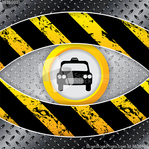 Image of Industrial taxi background with grunge and metallic elements