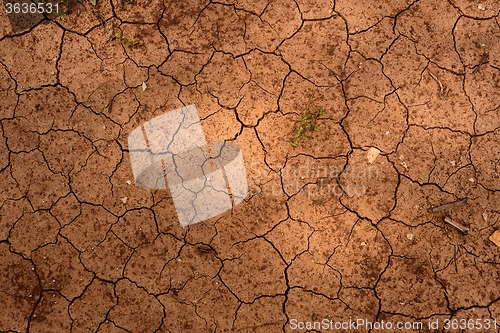 Image of Dry soil closeup before rain