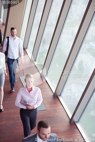 Image of business people group walking