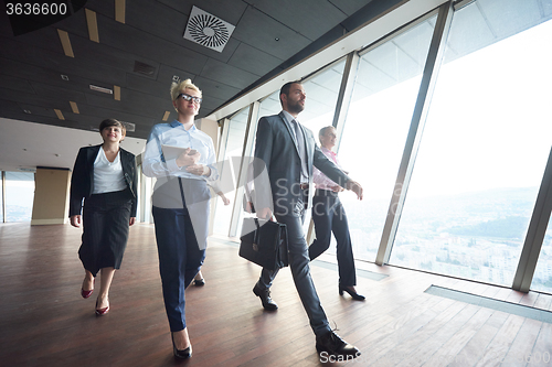 Image of business people group walking