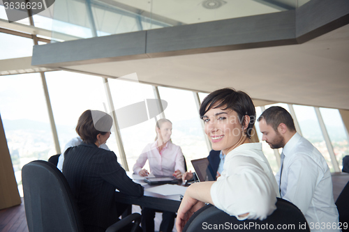 Image of business woman on meeting