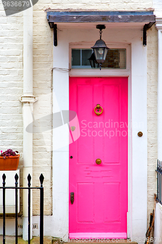 Image of notting hill  area  in london   old suburban     wall door 