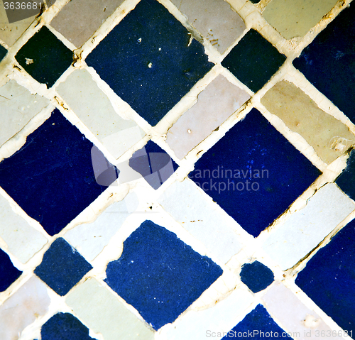 Image of abstract morocco in africa  tile the colorated pavement   backgr