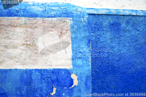 Image of blue  in texture wall and    africa abstract