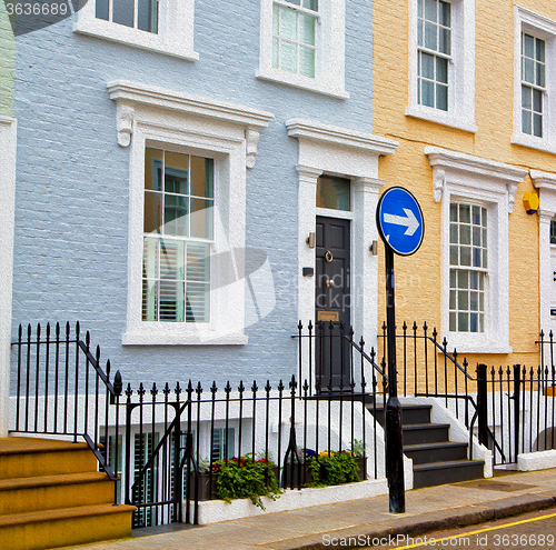Image of notting hill  area  in london england old suburban and antique  