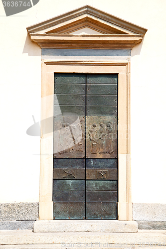 Image of old   door    in italy old ancian wood and traditional   