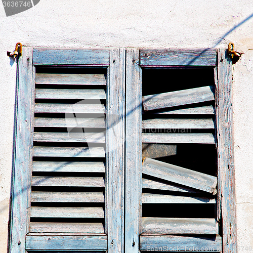 Image of in europe italy milan old architecture and venetian blind wall