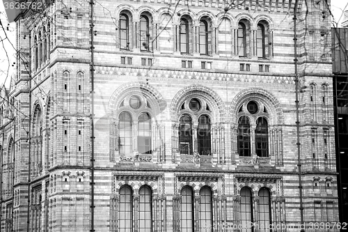 Image of old construction in london englan europe brick  wall and window 