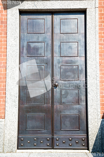 Image of old   door    in italy  texture nail